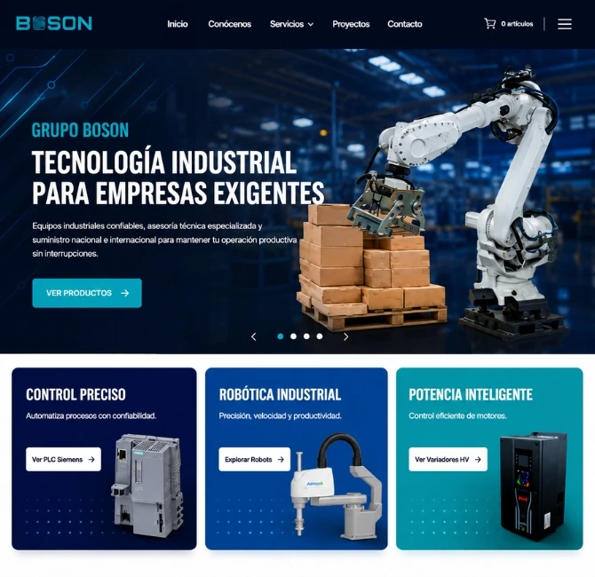 Diseño web para tecnología industrial