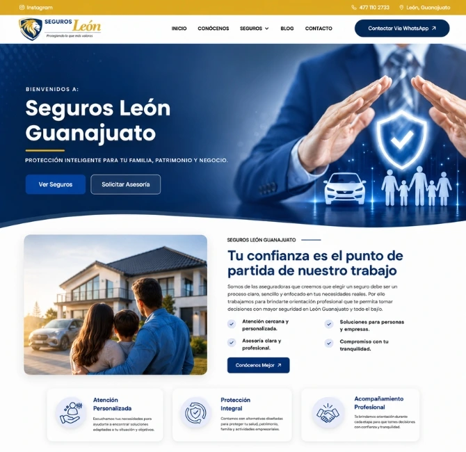 Página web para venta de seguros